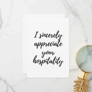 Jag uppskattar din sjukhusvistelse tack kort