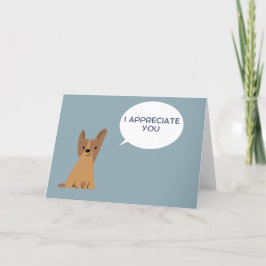 Jag uppskattar ditt Hund-kort Tack Kort
