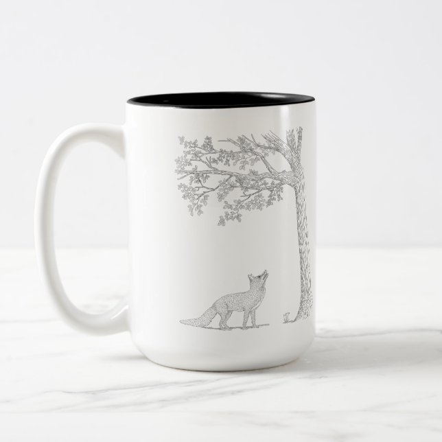 Jag upptäcker ekorren Tvåtons kaffemugg (Vänster)
