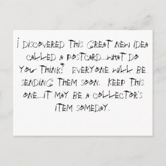 Jag upptäckte den här underbara nya idén som kalla vykort