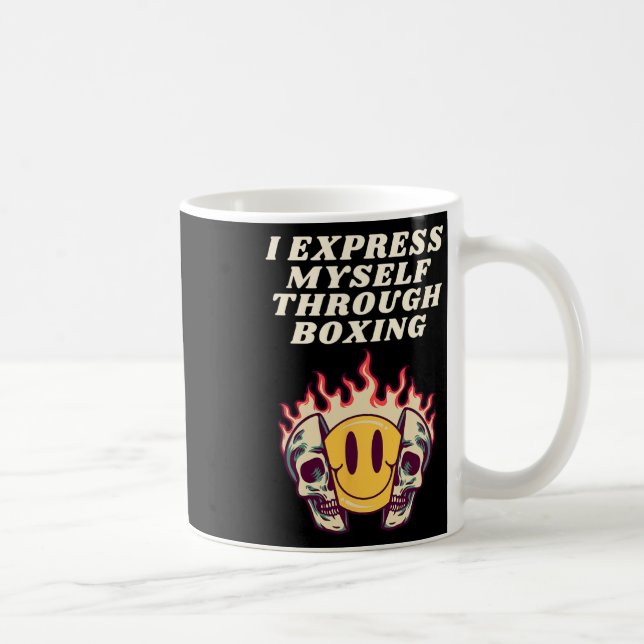 Jag uttrycker mig själv genom Boxing Kaffemugg (Höger)