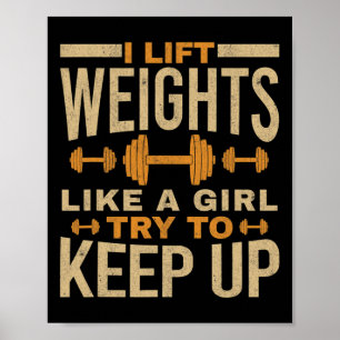 Jag väger Hiss som en tjej Gym Workout Bodybuildin Poster