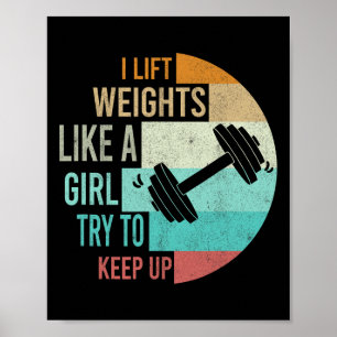 Jag väger Hiss som en tjej Gym Workout Women Weigh Poster