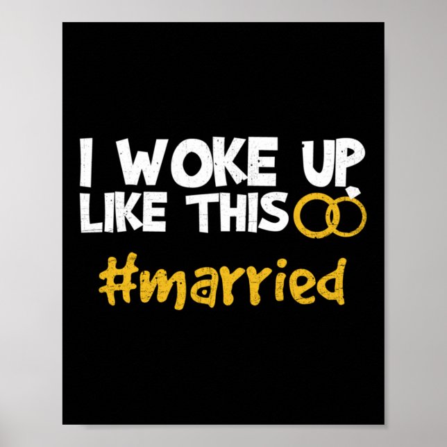 Jag vaknade som den här gifta Bröllop Bride Groom  Poster (Framsidan)