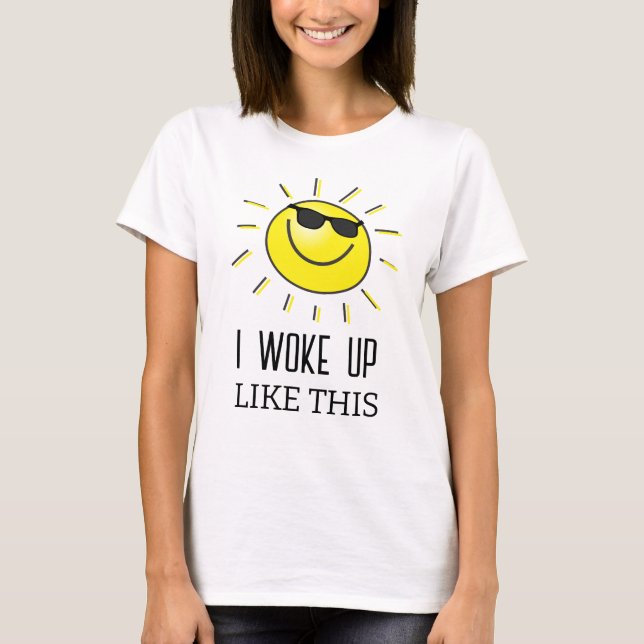Jag vaknade - söt sol t shirt (Framsida)