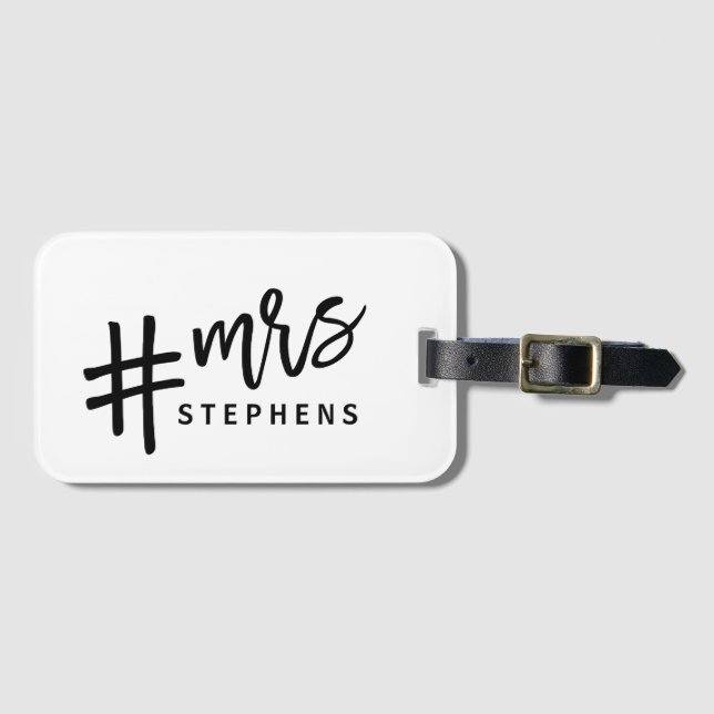 Jag vaknade upp som den här #gifta! MRS Bagagebricka (Framsida horisontal)