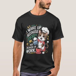 Jag vaknar eftersom kaffe inte beror på arbete t shirt