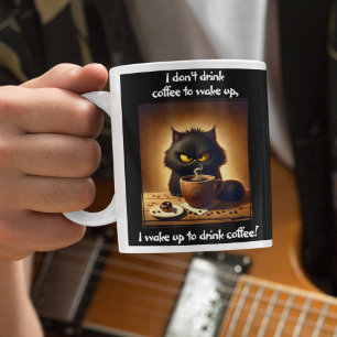 Jag vaknar upp för att dricka kaffe jumbo mugg