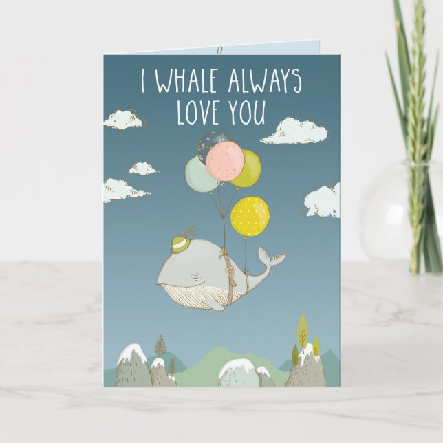 Jag Val Whale alltid älska dig kort (Framsida)