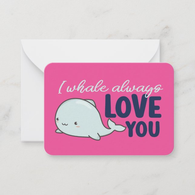 Jag valar alltid Kärlek, du är en fin Cute Valenti Anteckningskort (Framsida)