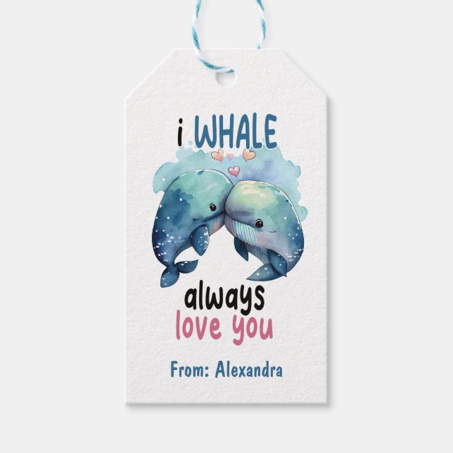 Jag valar alltid kärlek du roligt Valentine pun Presentetikett (Framsidan)