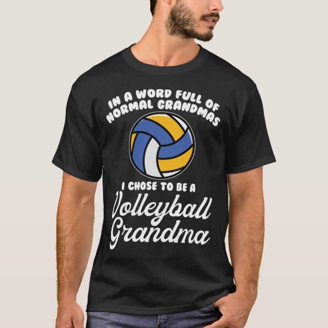 Jag valde att vara en volleyball-mormor t shirt (Framsida)