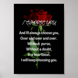 Jag valde dig poster