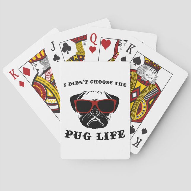 Jag valde inte hunden för mopslivcoolan spelkort (Baksidan)