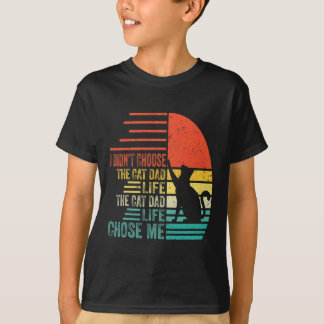 Jag Valde Inte Kattpappalivet Retro Fars Dag T Shirt