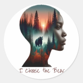 Jag väljer Björn Runt Klistermärke