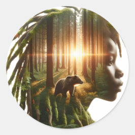 Jag väljer Björn Runt Klistermärke