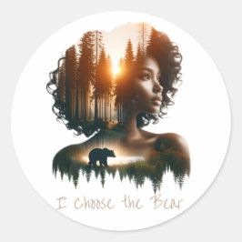 Jag väljer Björnmärket Runt Klistermärke