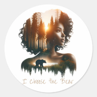 Jag väljer Björnmärket Runt Klistermärke