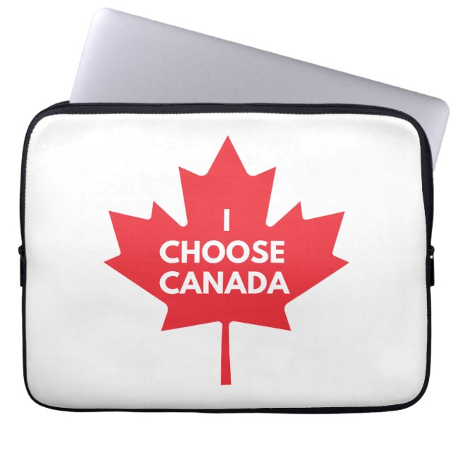 Jag väljer Canada Electronics Bag Laptop Fodral (Framsidan)