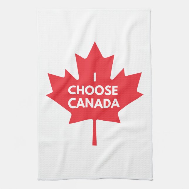 Jag väljer Canada Kitchen Tea Towel Kökshandduk (Vertikal)