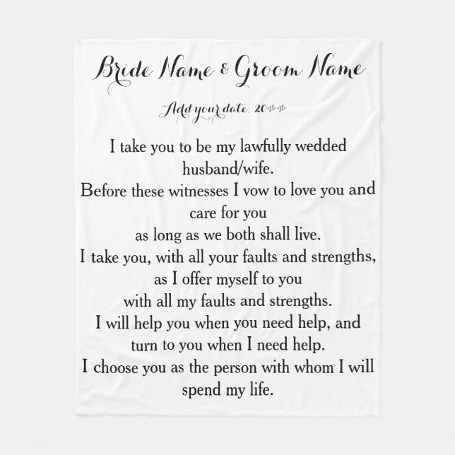 Jag väljer dig. fleecefilt (Framsidan)