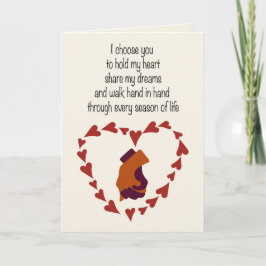 Jag väljer dig vikad valentinask kort