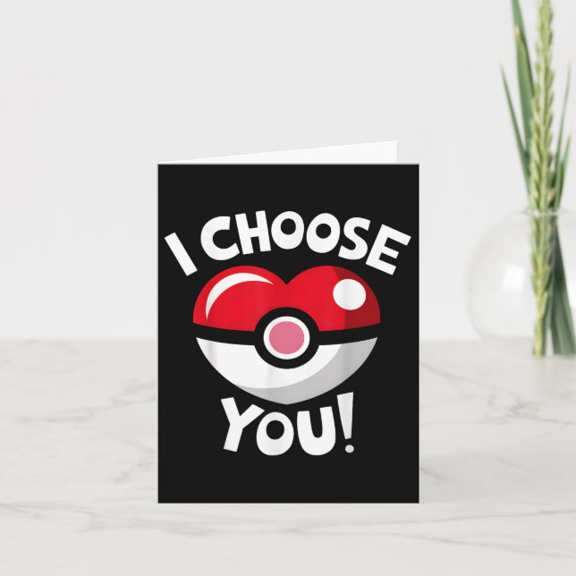 Jag väljer dina fina Valentines day Kärlek Heart B Kort (Framsida)