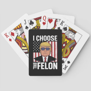 Jag väljer Felon Trump 2024 Republican Patriot Casinokort