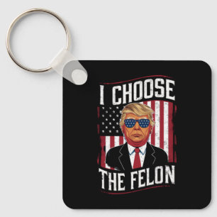 Jag väljer felonen rolig Trump USA-val Nyckelring