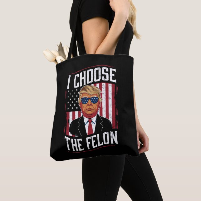 Jag väljer felonen rolig Trump USA-val Tygkasse (Närbild)