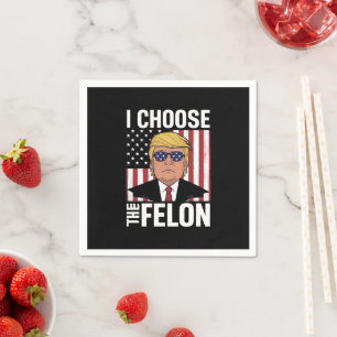 Jag väljer felonen Trump 2024 republikansk patriot Pappersservett