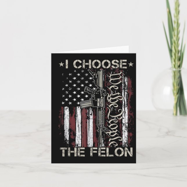 Jag väljer Felons fantastiska trump 2024 Omröstnin Kort (Framsida)