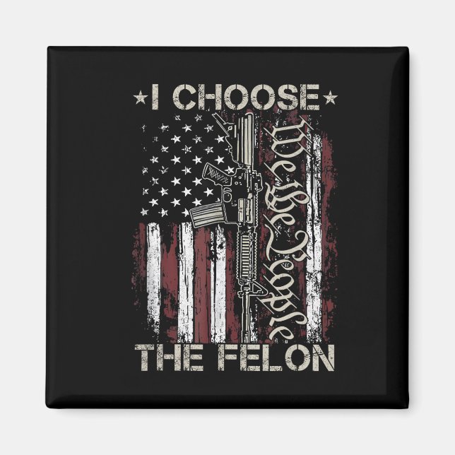 Jag väljer Felons fantastiska trump 2024 Omröstnin Magnet (Framsidan)