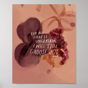 Jag väljer fortfarande glädje - inspirerande gåva poster