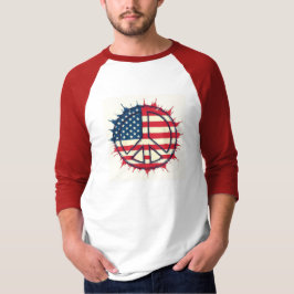 Jag väljer fred - USA flagga design- T Shirt