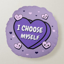 Jag väljer själv Kärlek Rund Kudde