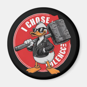 Jag väljer våld lustigt anka magnet