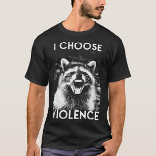 JAG VÄLJER VÅLD Raccoon T Shirt
