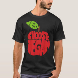 Jag väljer Vegan - Äppeltypografi T Shirt