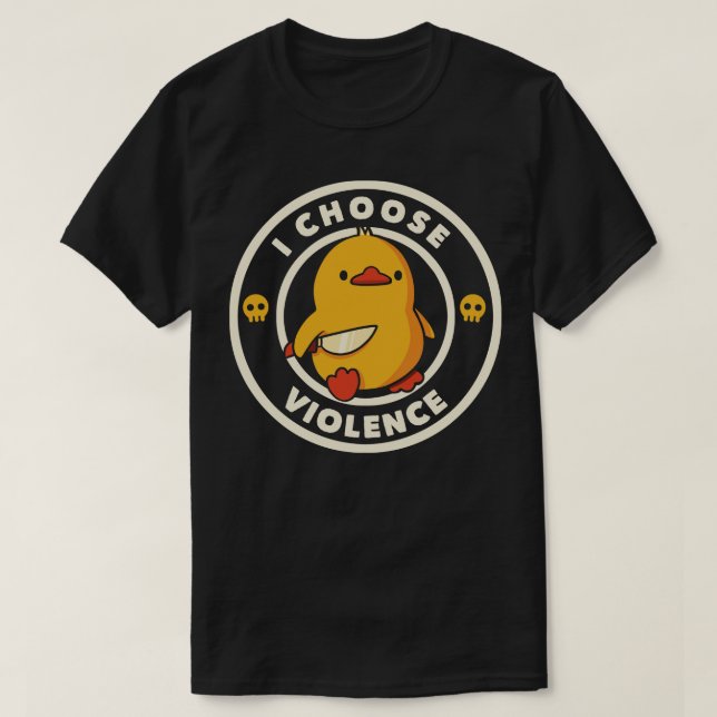 Jag väljer Violence Funny Anka av Tobe Fonseca Kid T Shirt (Design framsida)