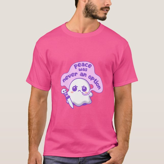 Jag väljer Violence Ghost Funny Skull T Shirt (Framsida)