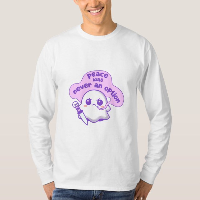Jag väljer Violence Ghost Funny Skull T Shirt (Framsida)