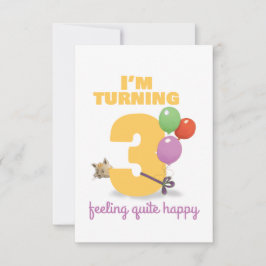 Jag vänder 3 Grattis på födelsedagen-kort OSA Kort