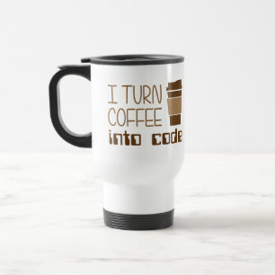 Jag vänder kaffe in i att programmera kodifierar resemugg