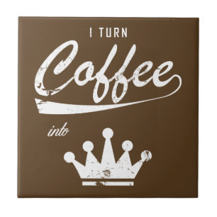 Jag vänder kaffet till KOM:er Kakelplatta