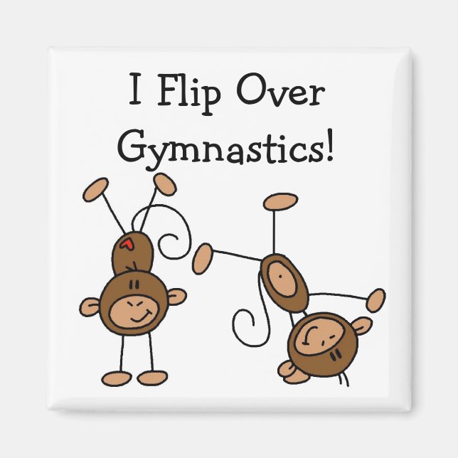 Jag Vänder Mig Över Gymnastik Magnet (Framsidan)