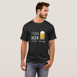 Jag vänder öl in i kodifierar t-skjortan tee shirt