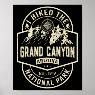 Jag vandrade Grand Canyon National Park Arizona Be Poster