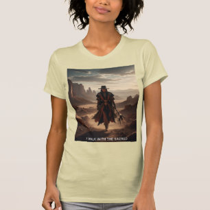 Jag vandrar med den heliga andliga resa konsten t shirt